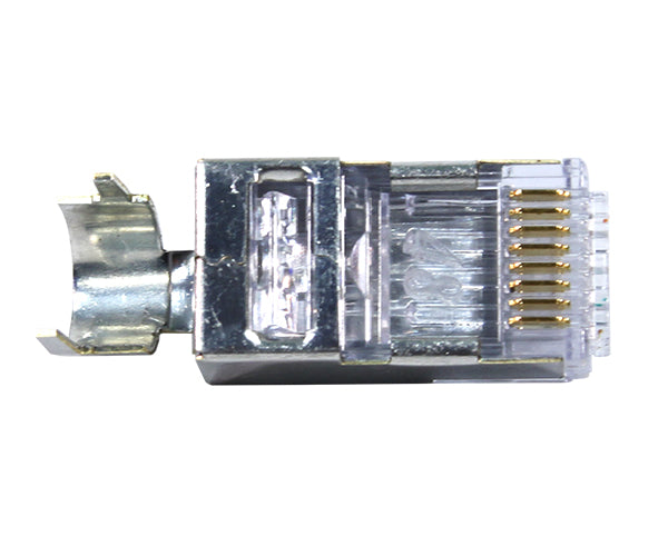 Shielded CAT6 RJ45 Connector - Easy to Install, OD Under 7.36mm - Ideal for Network Cabling, Data Centers & Home Office Setups