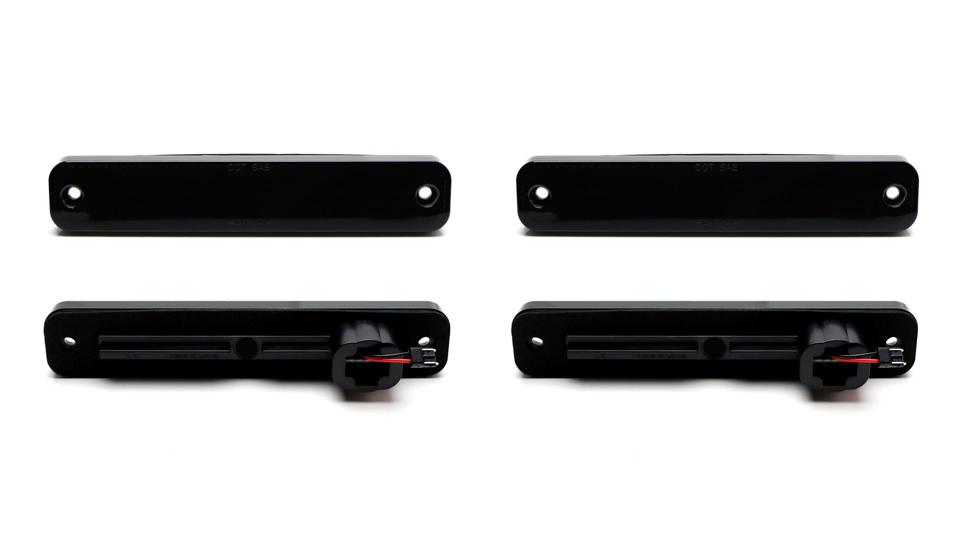 Smoked Amber/Red Full LED Strip Side Markers for 1973-1979 Ford Bronco & F-Series Trucks - Durable Off-Road Lighting Upgrade for Enhanced Visibility & Style