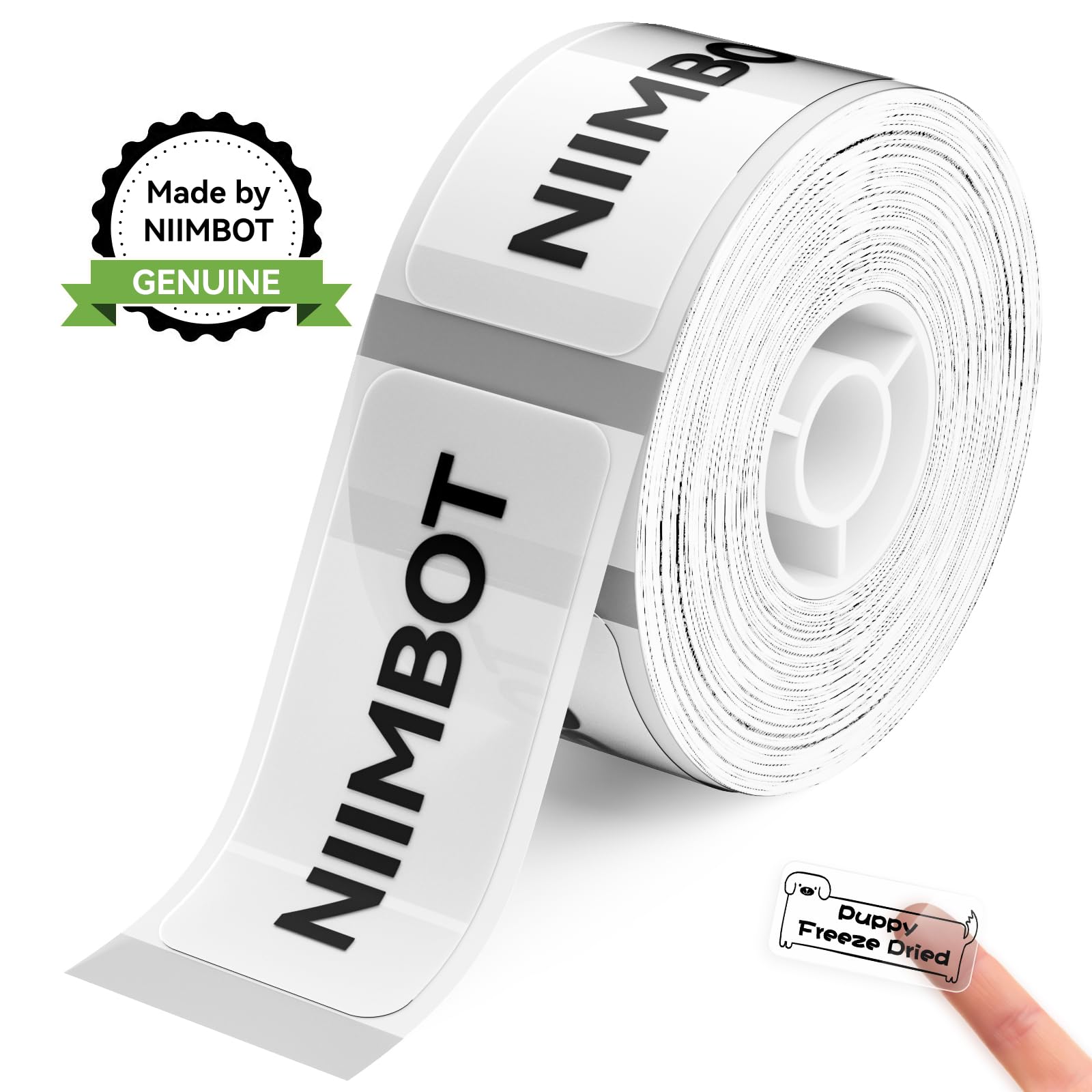 NIIMBOT D11 Label Maker Tape - 0.55 x 1.18 Inch Compatible Label Paper, 210PCS Transparent Sticker Roll for Office Organization, Shipping & Home Labeling