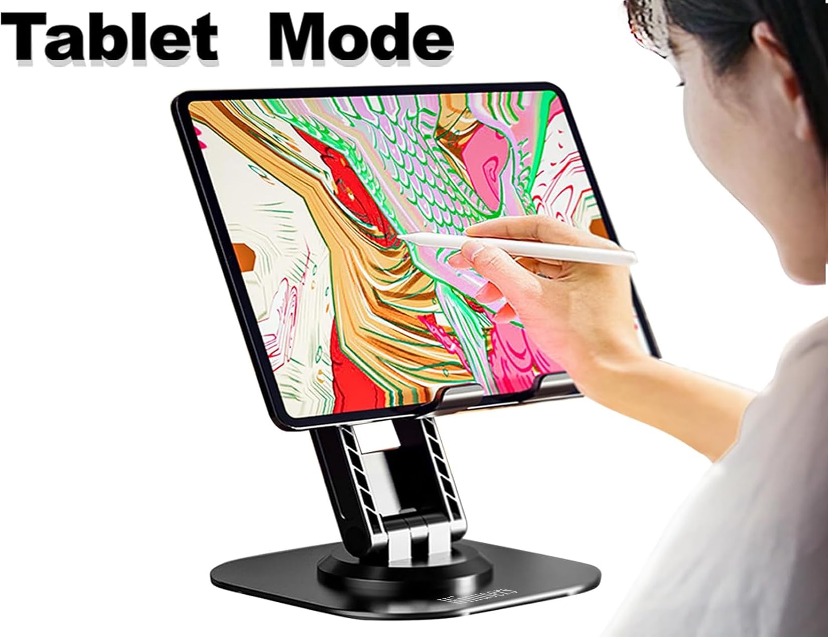 360° Adjustable Metal Phone Stand - Compatible with iPhone 16Pro/15/14, Nintendo Switch - Perfect for Desk & Gaming