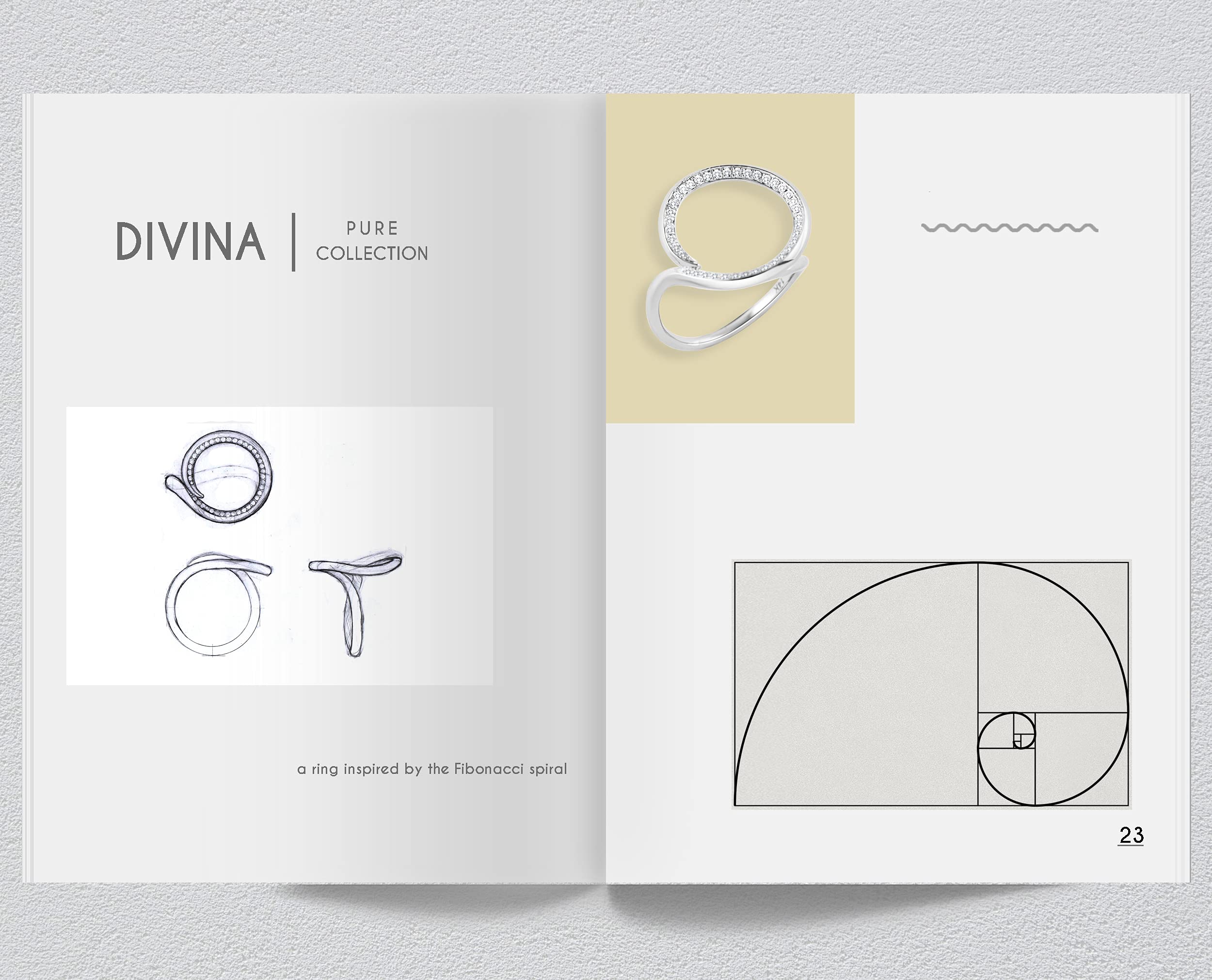 Alternative Wedding Ring for Women - Diamond Wedding Band in Rose Gold - Unique Engagement Ring with Halo Karma Design - Open Circle Ring for Bridal & Anniversary Gifts