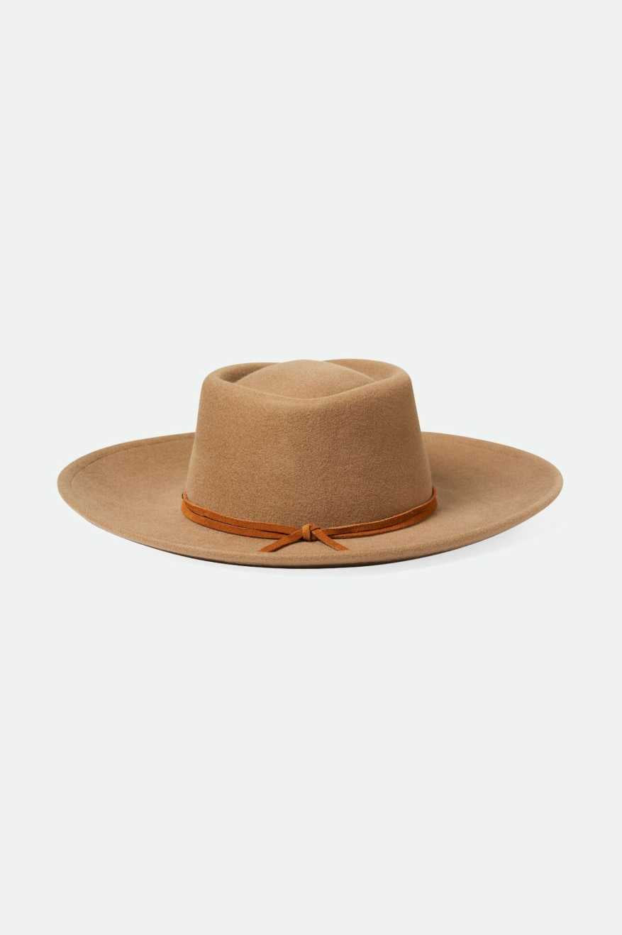Brenton Convertabrim Fedora Hat - Adjustable Tobacco Brown for Men & Women | Stylish Outdoor Sun Protection for Hiking, Travel, and Fashion