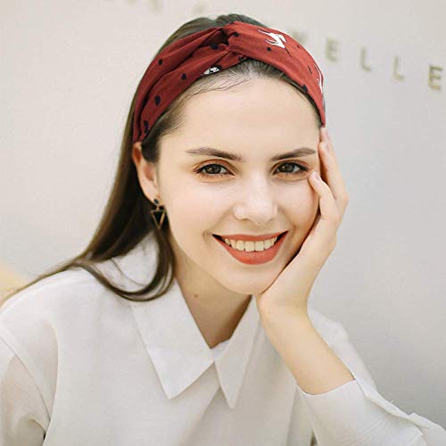 Belicia Soft Headbands for Women - 8pcs Stretchy Hair Accessories Set with Top Knot, Cross Bow & Boho Turban Styles - Comfortable Hair Hoops for Women & Girls - Perfect for Yoga, Workouts, and Everyday Styling