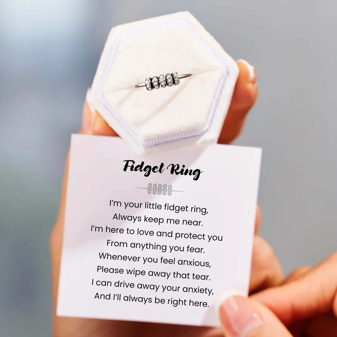 Women's Anxiety Relief Fidget Spinner Ring - Stress & Focus Tool for ADHD, OCD, Anxiety | YS000 | Perfect for Office, School, Travel & Meditation