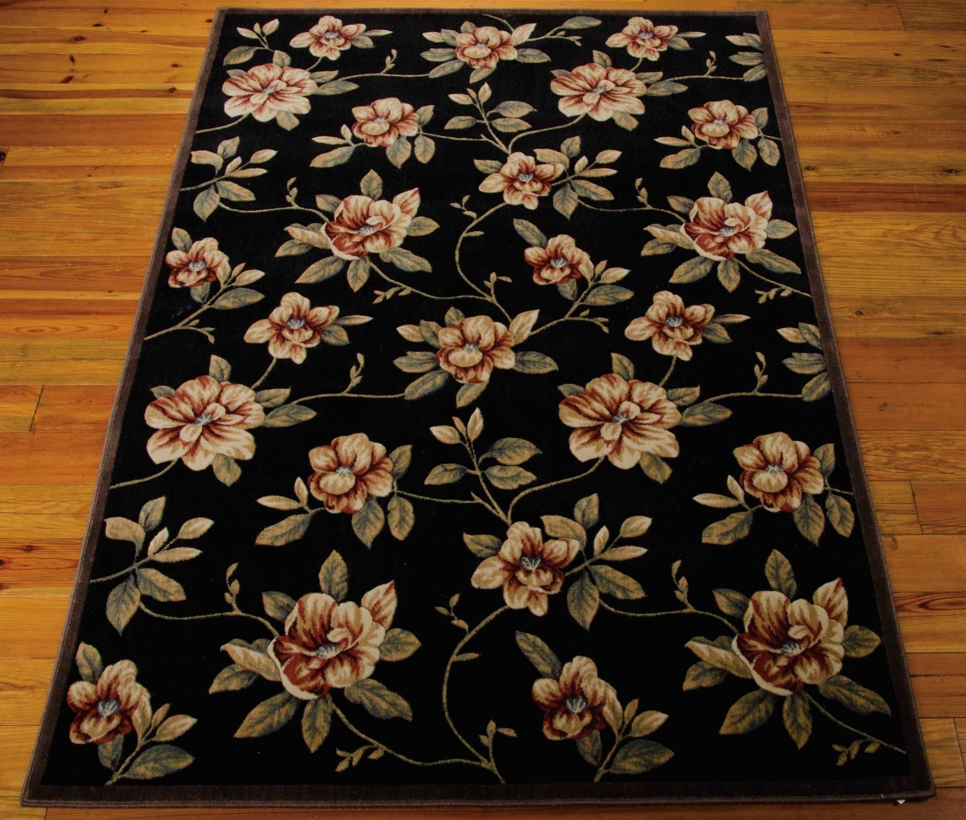 Nourison Cambridge Floral Black 3'6