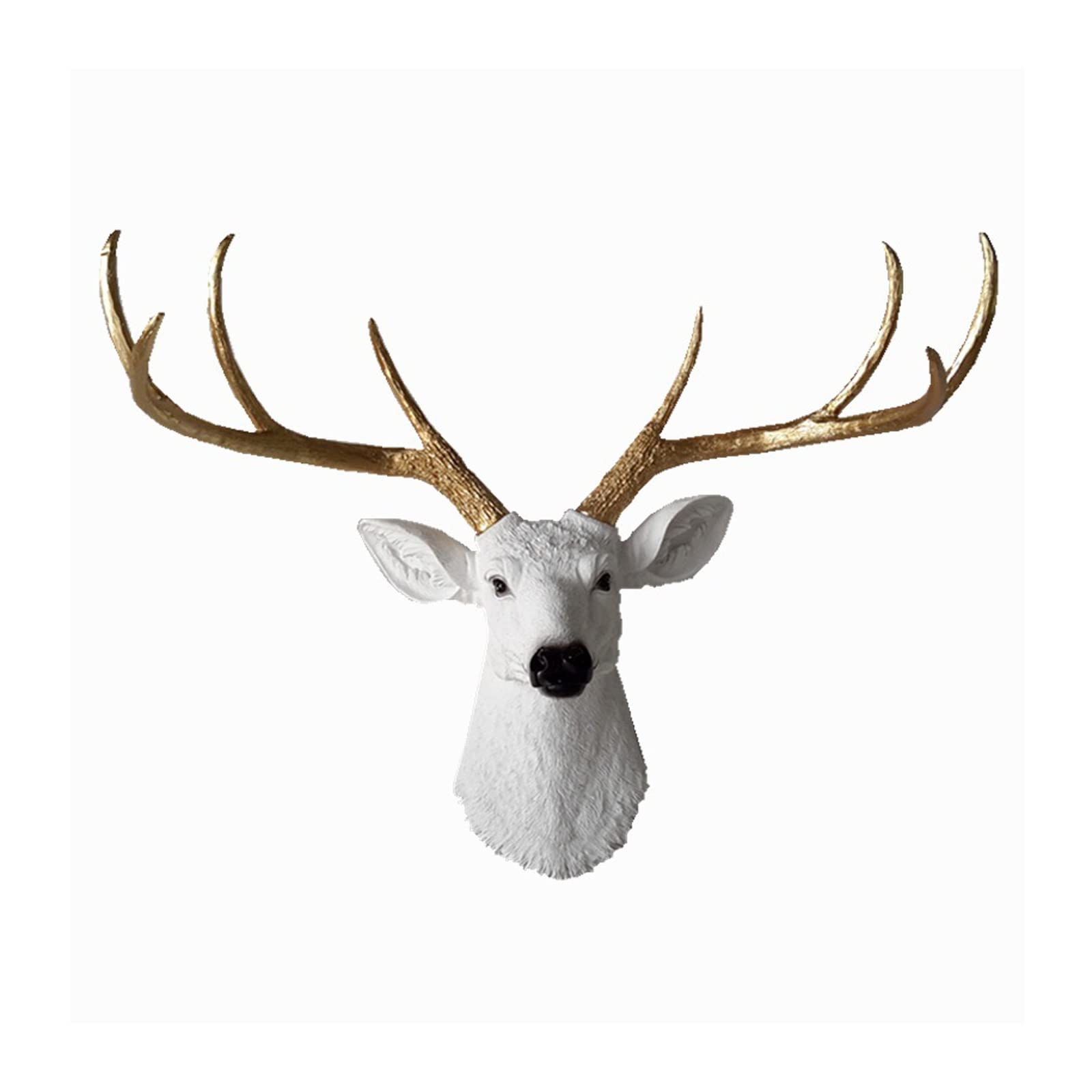 Realistic Deer Head Wall Decor - Handcrafted Resin Animal Sculpture for Home, Living Room & Bedroom - Rustic Cabin, Hunting Lodge, or Farmhouse Style Wall Art - Perfect for Nature-Themed Interior Design