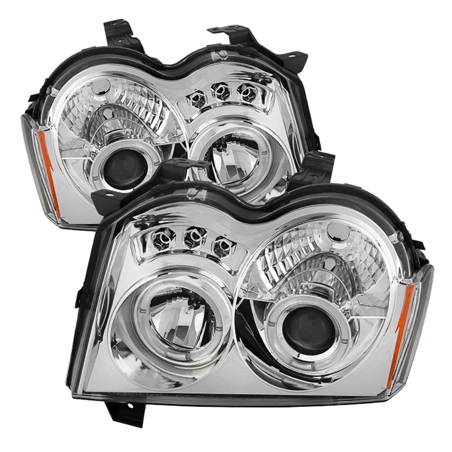 Spyder Auto 5011107 LED Halo Projector Headlights - Chrome/Clear - High Performance Car Lighting for Night Driving & Off-Road Adventures