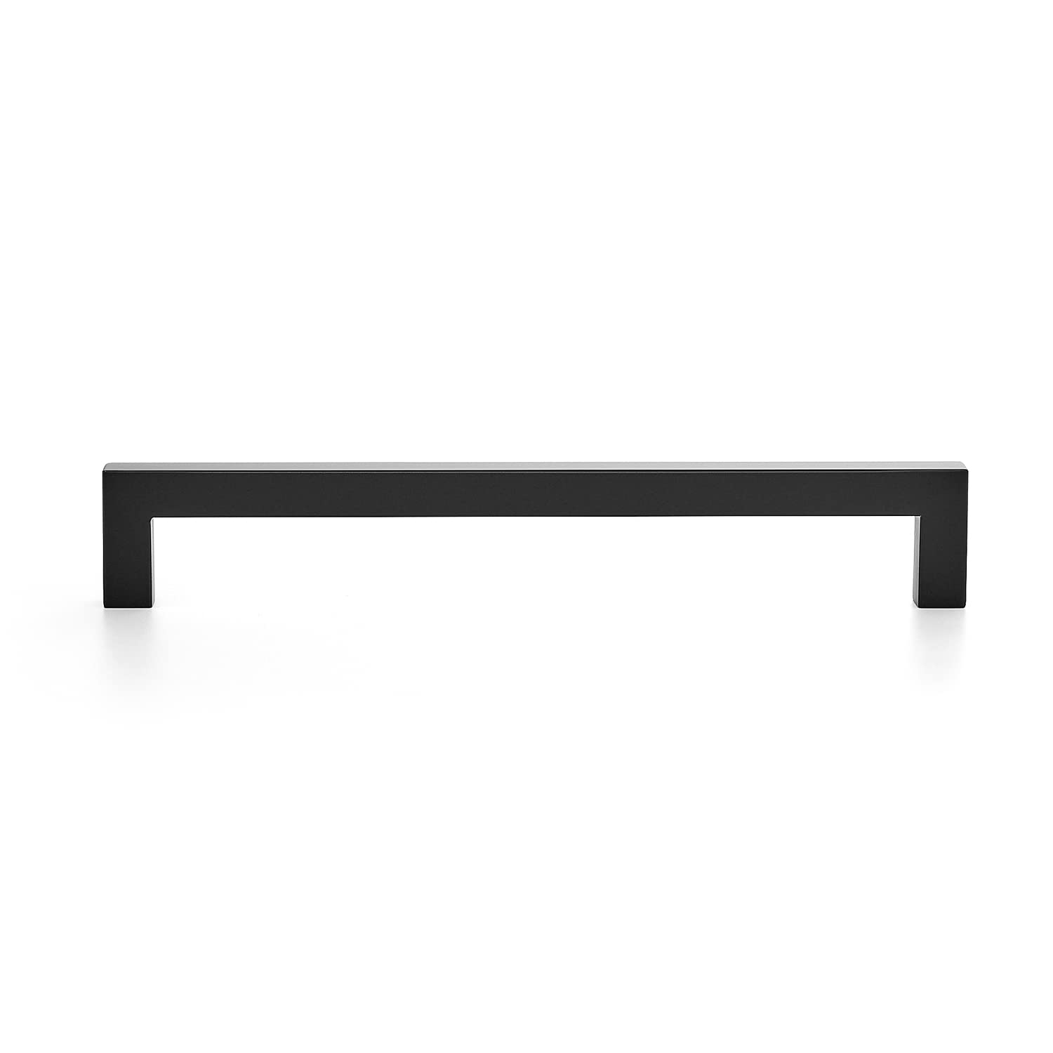 Ravinte 5-Pack 8 Inch Square Cabinet Handles - Matte Black Kitchen Cabinet Pulls & Drawer Handles - Durable Cabinet Hardware for Kitchen, Bathroom & Office (Modern Home Upgrade)