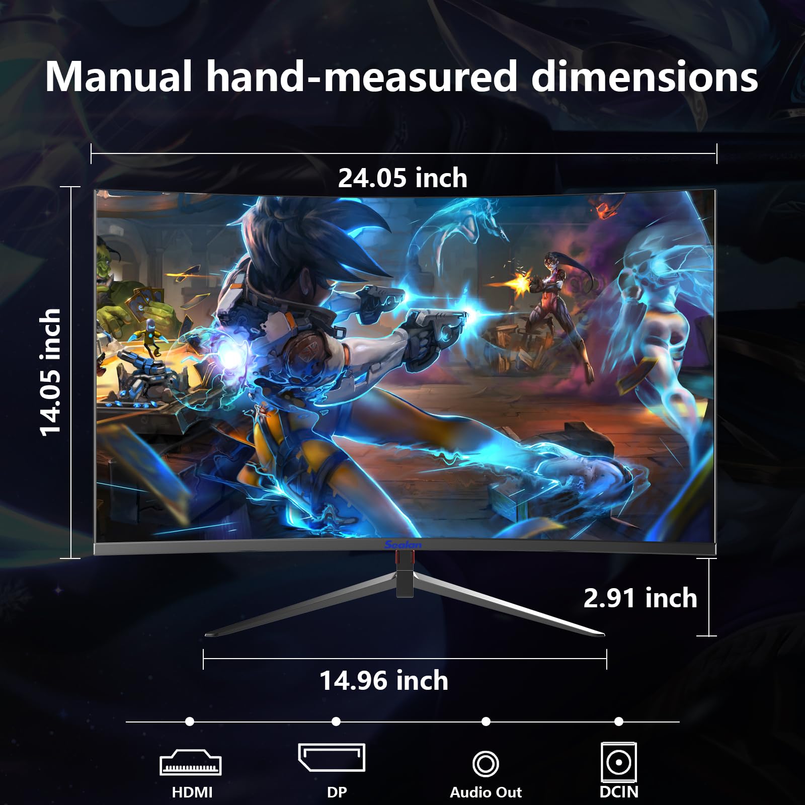 27 inch Curved Gaming Monitor 180Hz Full HD 1080P 1800R LED Computer Display with FreeSync & Eye-Care Technology, VESA Mount, DP/HDMI Ports, IPS Panel - Perfect for Esports, Home Office & Multimedia Entertainment