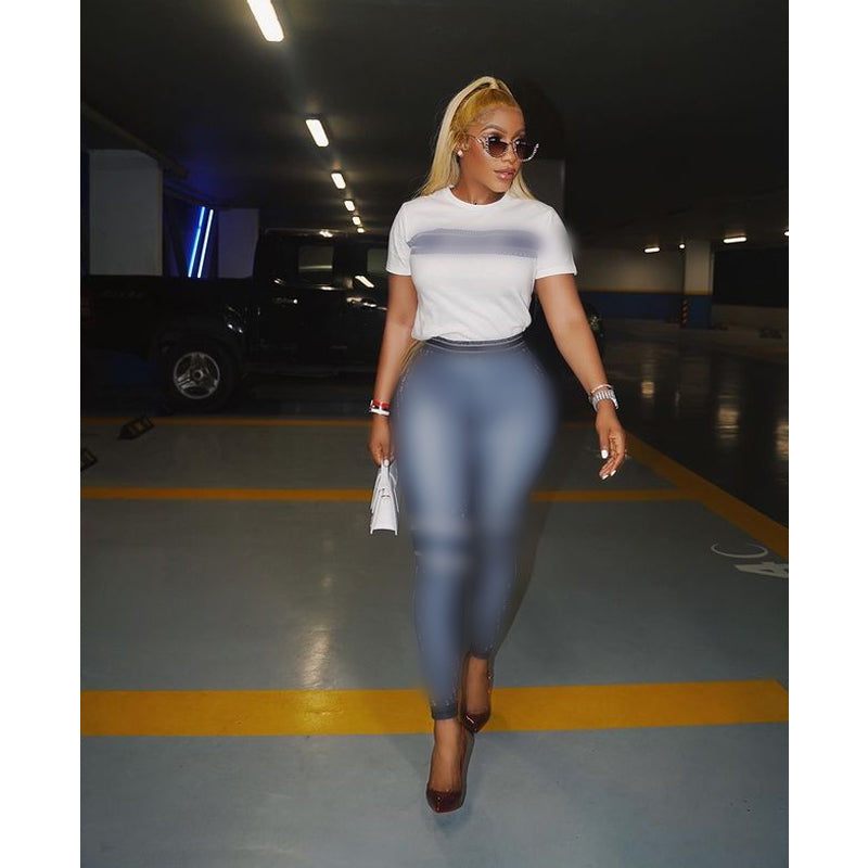 Women's Casual Short Sleeve Top & Pants Two-Piece Set - Comfortable Summer Outfit for Beach, Travel, and Everyday Wear