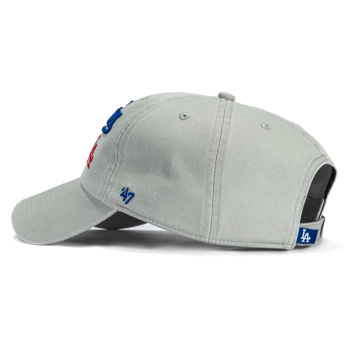47 Brand Los Angeles Dodgers Cleanup Adjustable Baseball Cap - Grey | MLB Officially Licensed Snapback Hat for Men & Women | Perfect for Games, Tailgating & Casual Wear