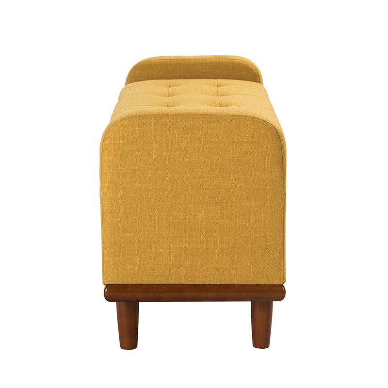 Clover Upholstered Flip Top Storage Bench - Stylish Ottoman with Hidden Storage for Living Room, Bedroom & Entryway - Perfect for Home Organization & Extra Seating
