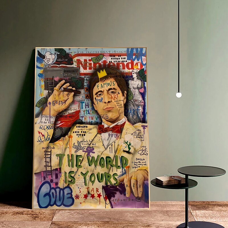 Tony Montana Scarface Movie Poster - Official Licensed Wall Art Decor for Home, Office & Man Cave - Perfect Gift for Fans of Classic Gangster Films