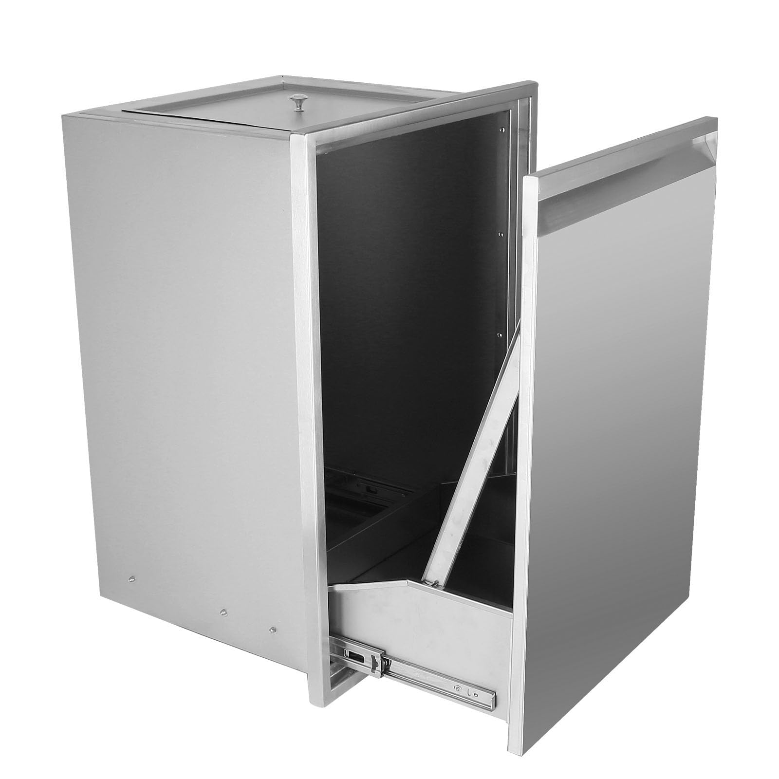 Stainless Steel Pull-Out Trash Drawer - 19