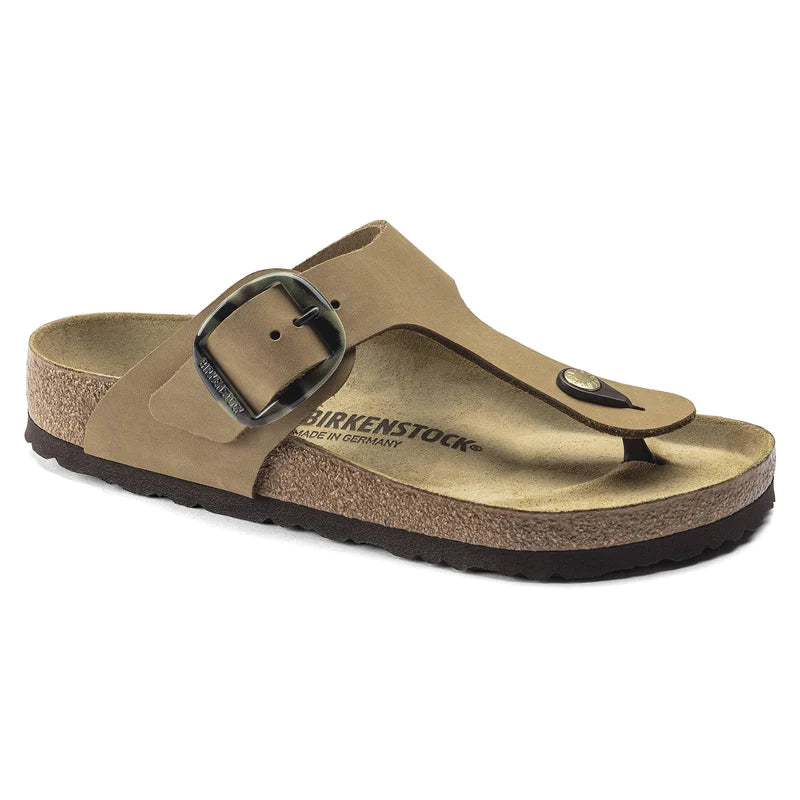 Birkenstock Gizeh Big Buckle Sandals - Women's Nubuck Leather Comfort Footwear for Casual Wear & Summer Outfits