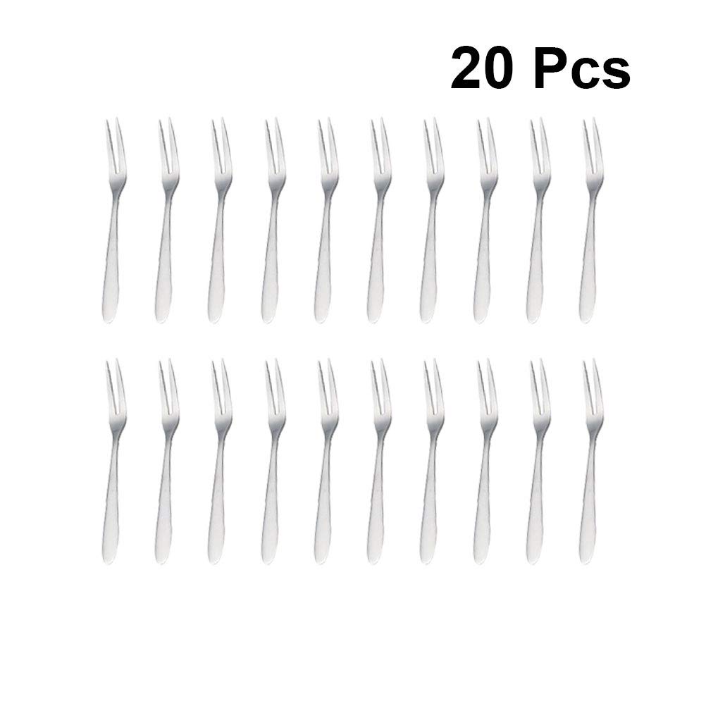 DOITOOL 20-Piece Mini Cake Forks Set - Stainless Steel Dessert Forks for Cake, Fruit, Appetizers - Perfect for Parties, Weddings, Tea Time & Home Entertaining