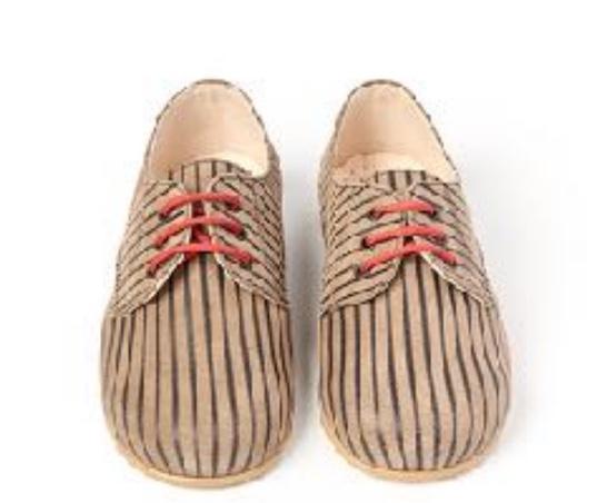 Sonatina Chestnut Stripe Oxford Shoes for Men - Classic Casual & Business Dress Shoes - Comfortable Leather Lace-Up for Office, Wedding & Formal Occasions