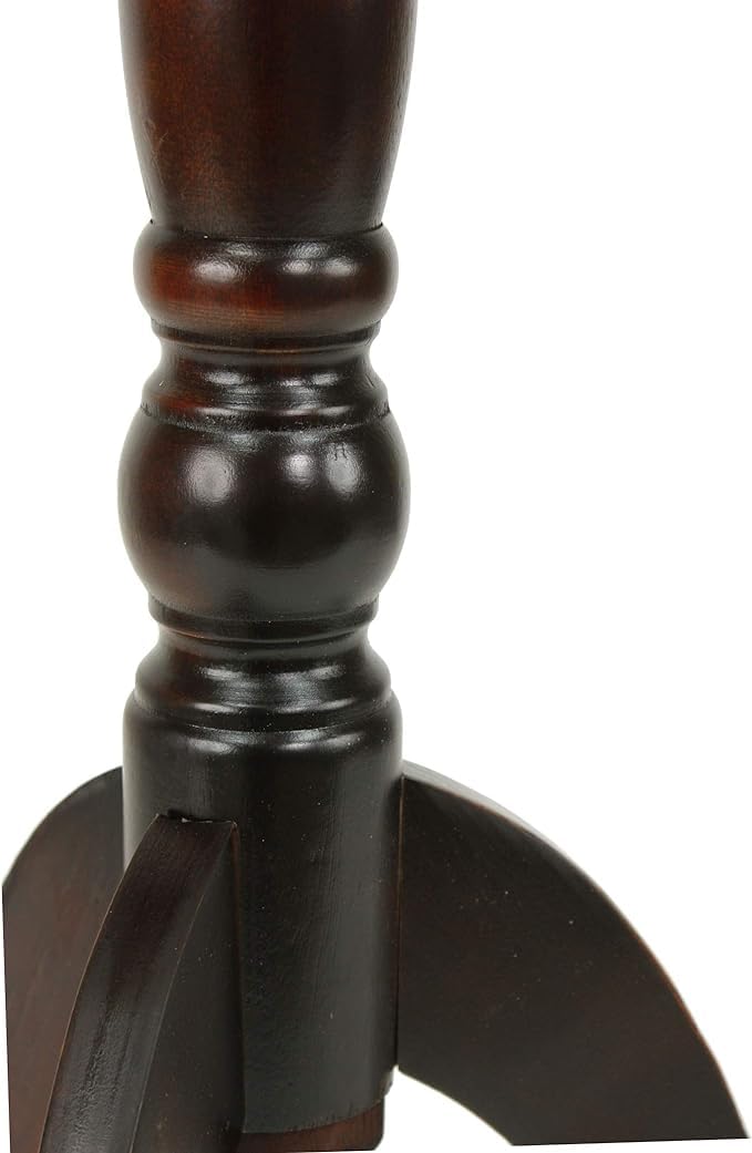 Aged Cherry Pedestal Accent Table 15x15x24 - Perfect for Living Room Decor