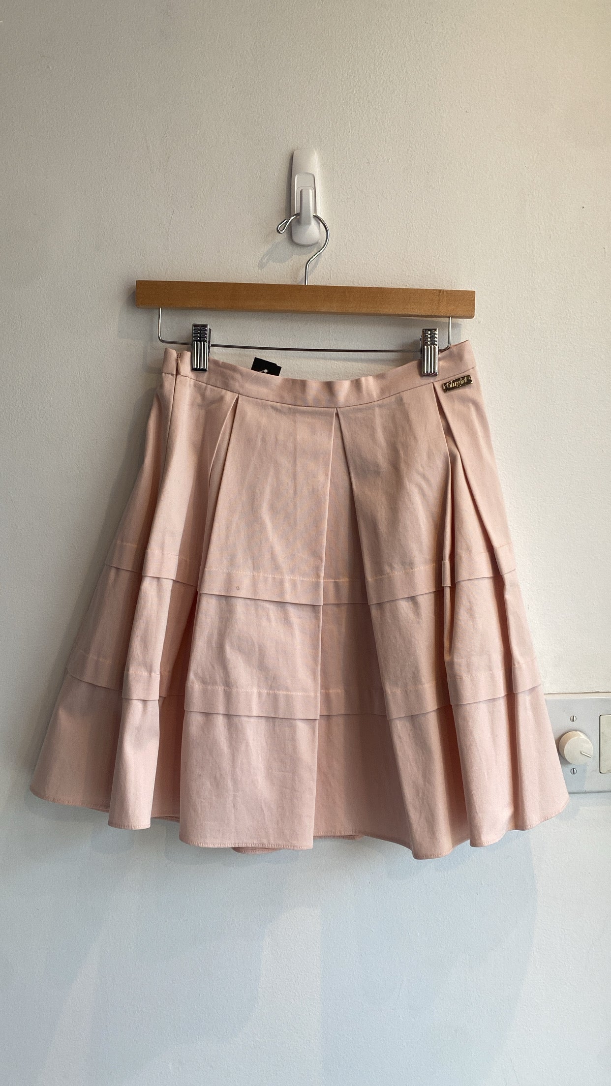 Blugirl Pink Pleated Skirt for Women - Elegant Flowy Midi Skirt with Waistband | Perfect for Parties, Weddings & Casual Outfits