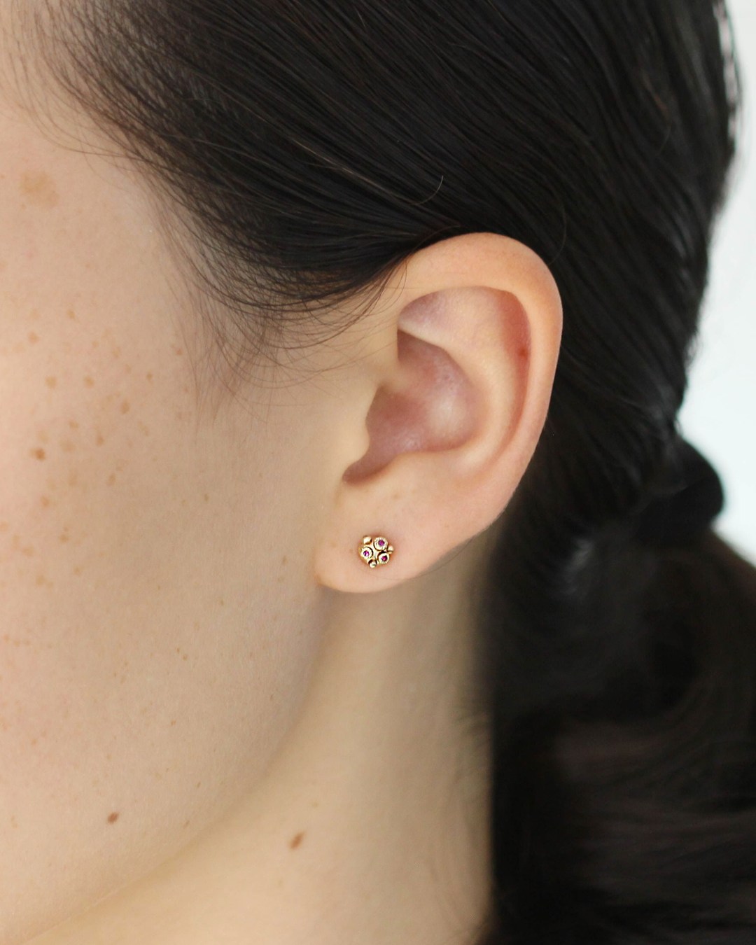 Melee 34A / Ruby Studs - Stylish Women's Fashion Earrings for Parties, Dating & Special Occasions