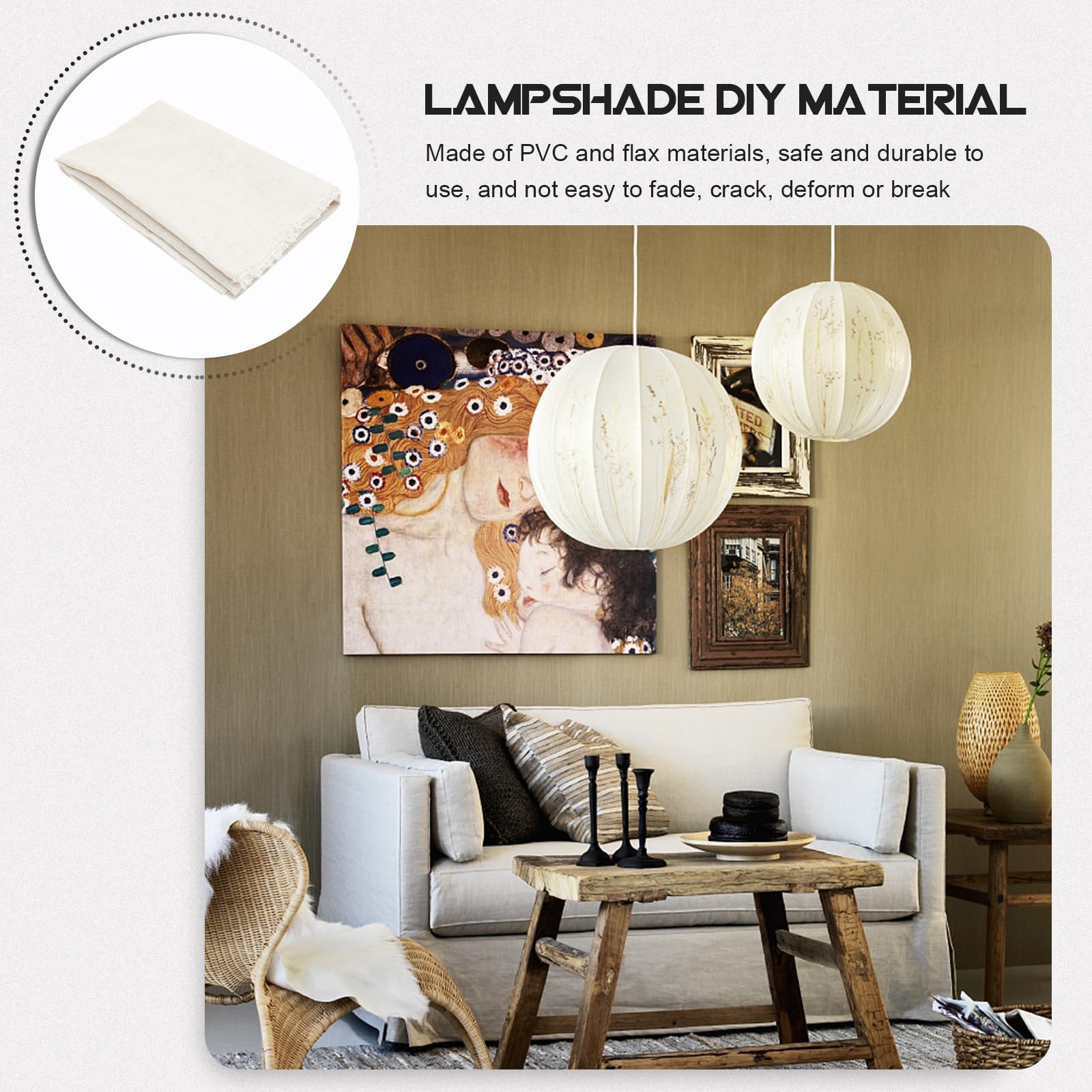 DIY Lamp Shade Making Kit - Premium Lampshade Fabric Materials for Table & Floor Lamps | Customizable Cloth Lamp Shades | Complete Craft Supplies for Handmade Lamp Covers | Perfect for Home Decor Projects & Gift Making
