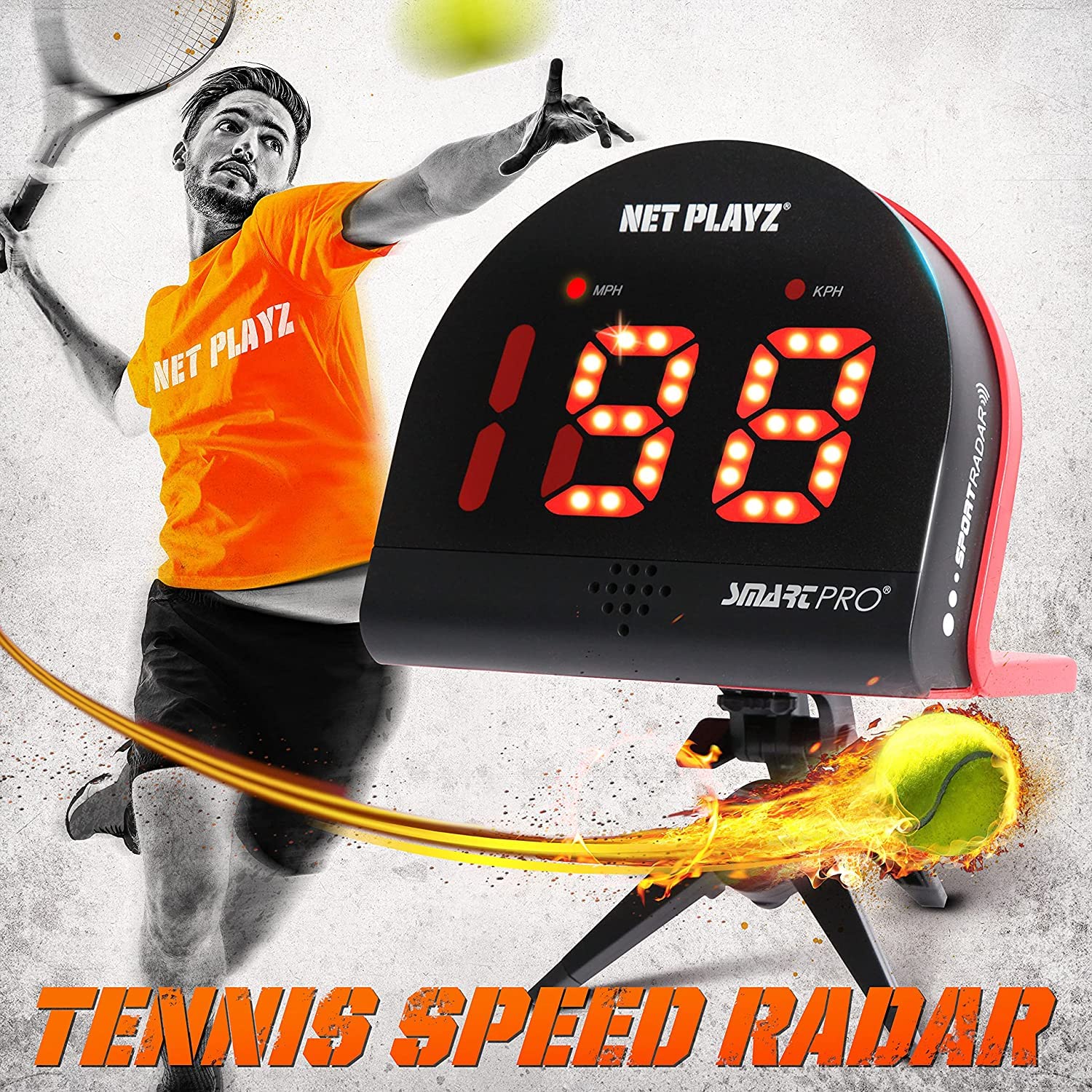 Tennis Radar Gun - Speed Sensor for Serve & Ball Tracking - Perfect for Training & Coaching