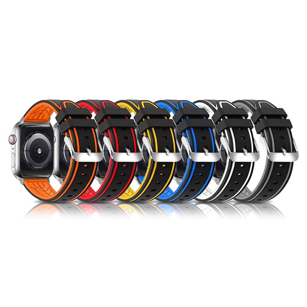 Compatible with Apple Watch Bands 49mm 45mm 44mm 42mm 41mm 40mm 38mm - Soft Silicone Sport Strap for iWatch Series Ultra 2/SE/10/9/8/7/6/5/4/3 - Durable Replacement Watch Band for Men & Women - Perfect for Gym, Running, Swimming & Daily Wear