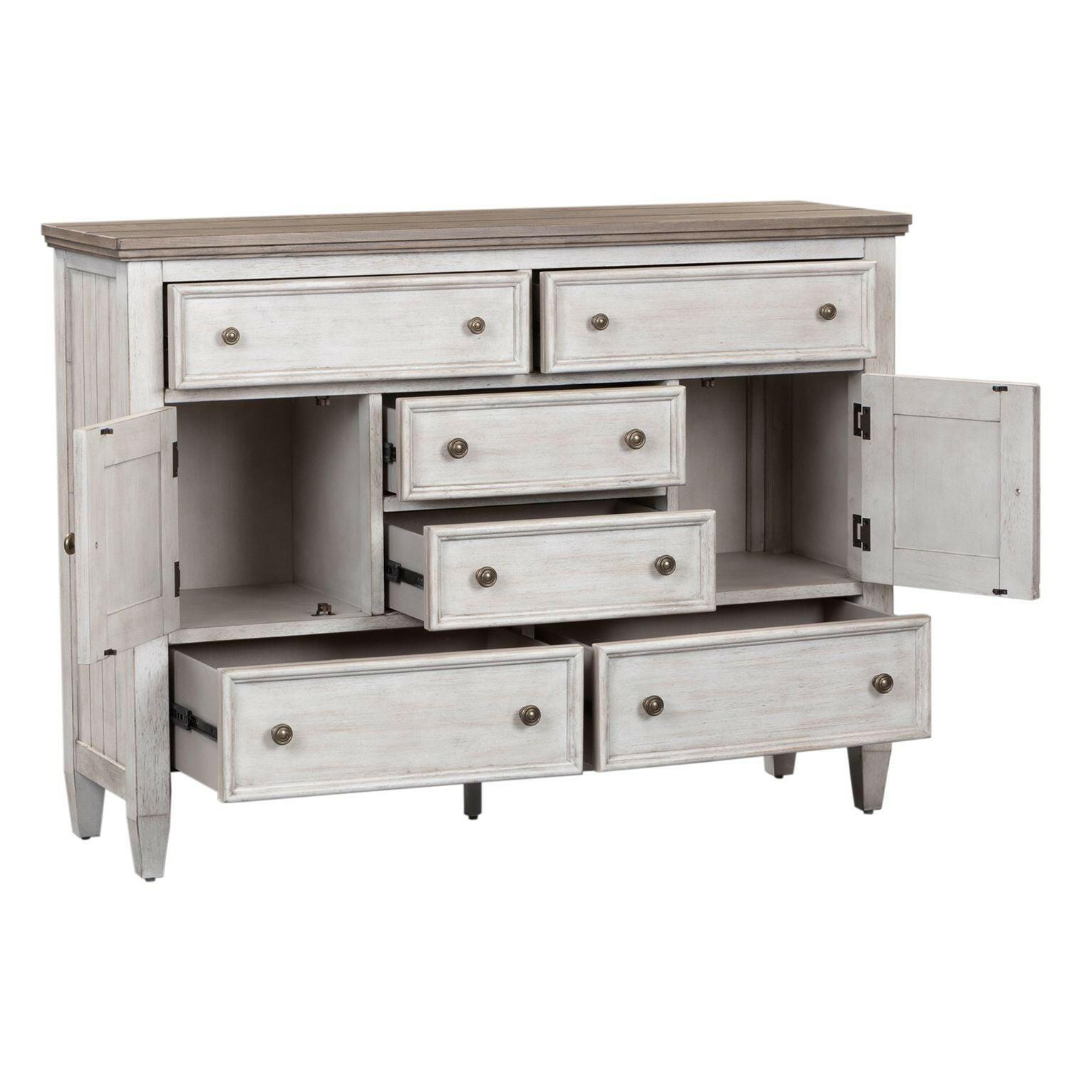 Heartland Chesser Dresser Mirror 824 br32/51 - Elegant Bedroom Dresser Mirror with Wood Frame for Home Decor & Vanity Use