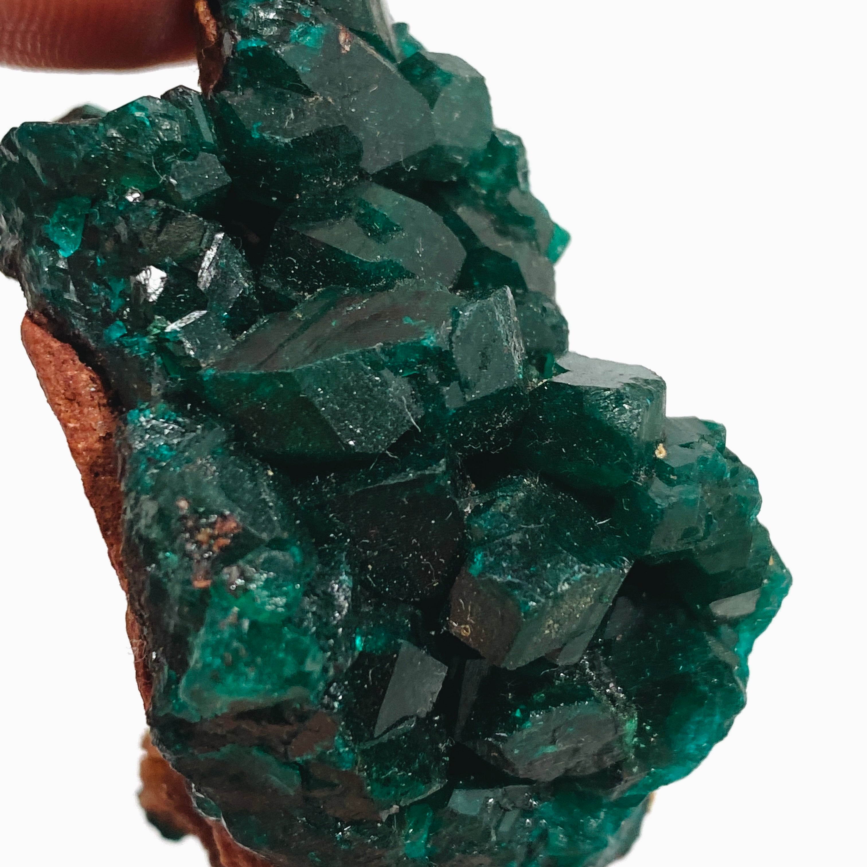 Natural Dioptase Crystal Specimen - Rare Green Mineral Stone for Collectors & Healing - Perfect for Home Decor, Meditation & Energy Work