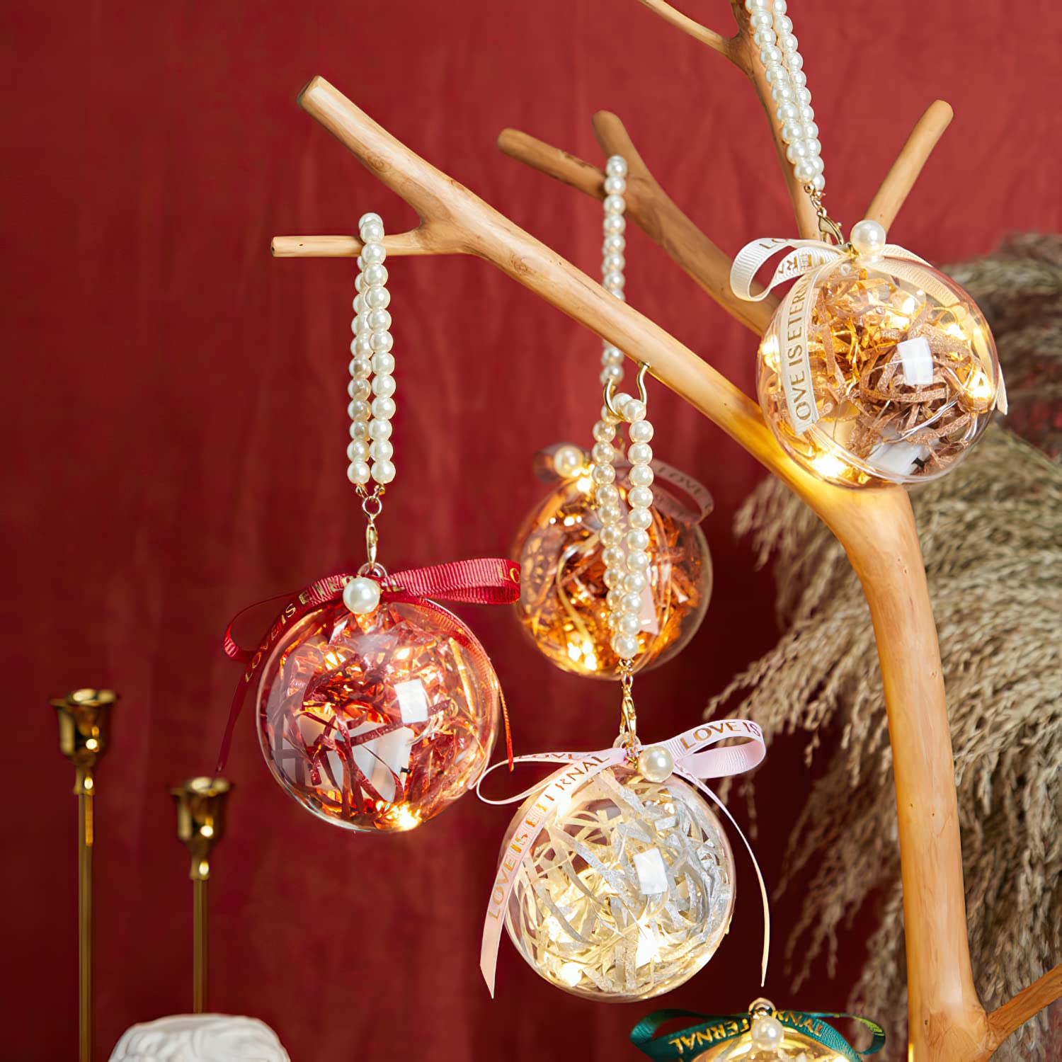 Kingrol 20 Pack 4-Inch Clear Plastic Fillable Ornaments Ball - Christmas Tree Decorations, Wedding Party Favors, DIY Home Decor - Perfect for Holiday Crafts, Gift Filling & Festive Centerpieces