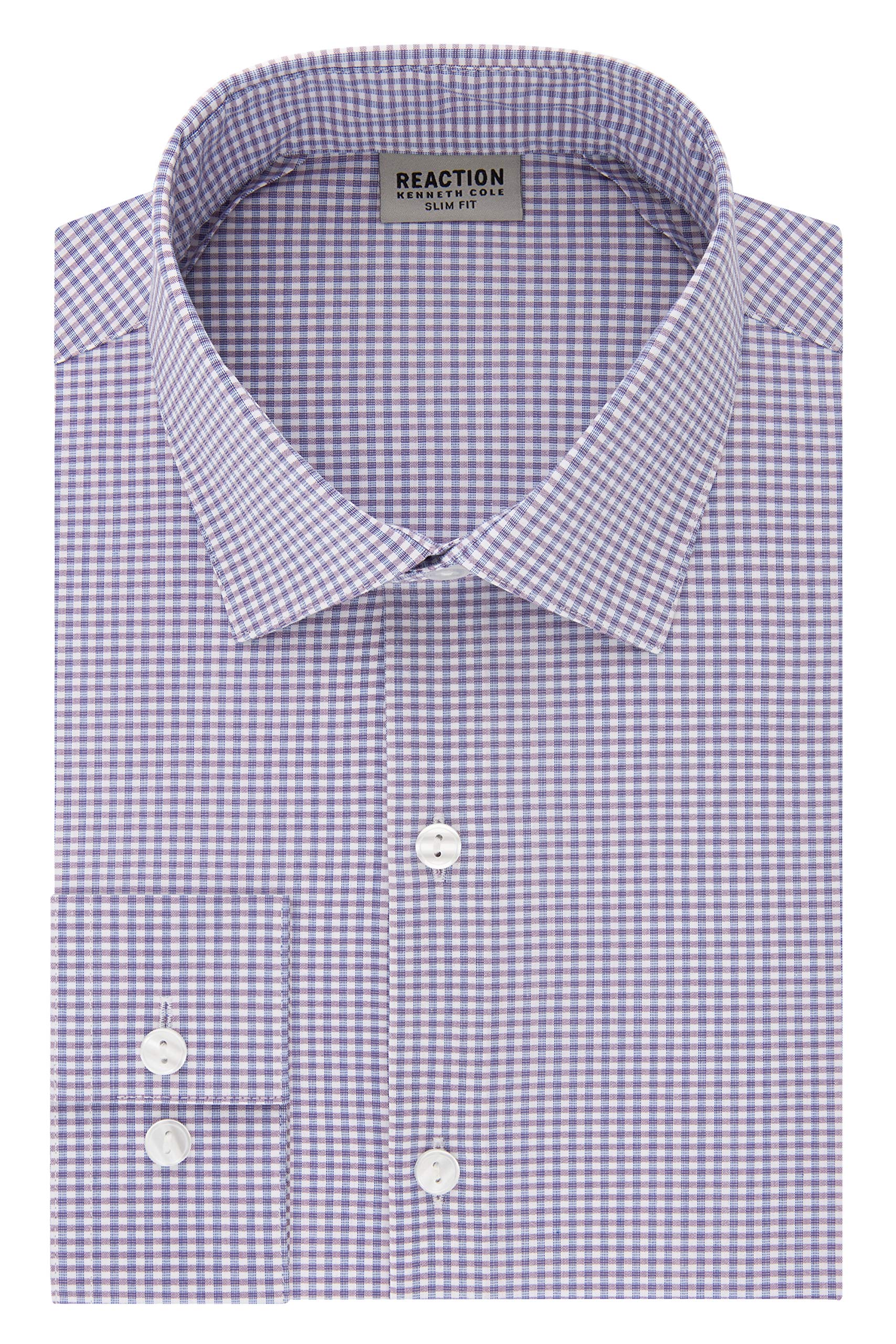 Kenneth Cole Men's Slim Fit Dress Shirt - Stretch Check Button Down Shirt for Business & Formal Wear | Office, Interview & Special Occasion Outfit