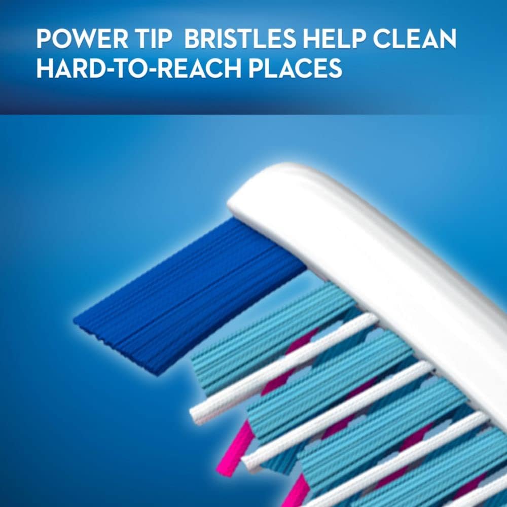 Oral-B CrossAction Deep Reach Toothbrushes for Adults - Medium Bristles (2-Pack) - Effective Plaque Removal for Hard-to-Reach Areas - Perfect for Travel & Daily Oral Care