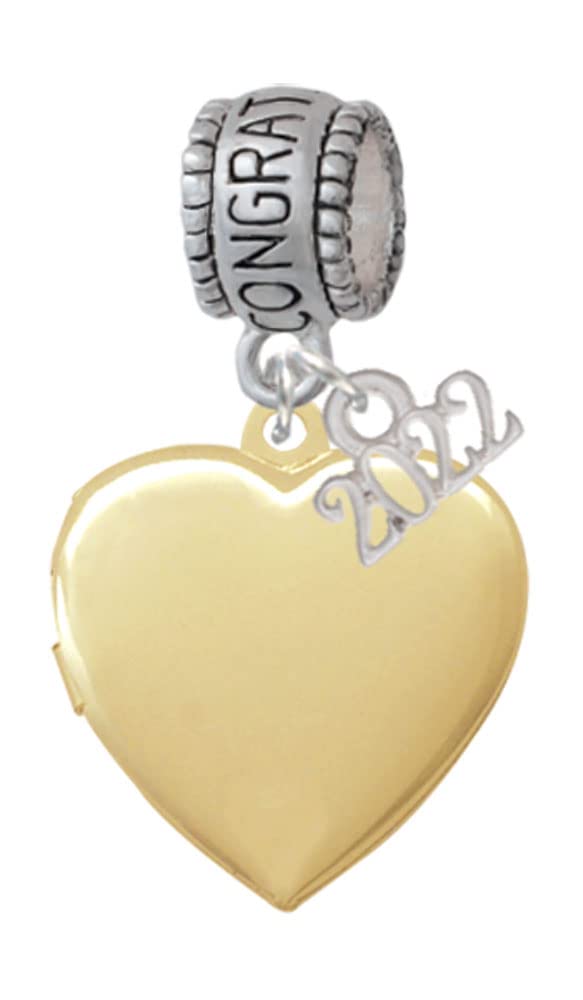 Delicate Gold Plated Heart Locket Charm Bead for Pandora Bracelets - Perfect for Graduation, Anniversary & Birthday Gifts (2022 Collection)