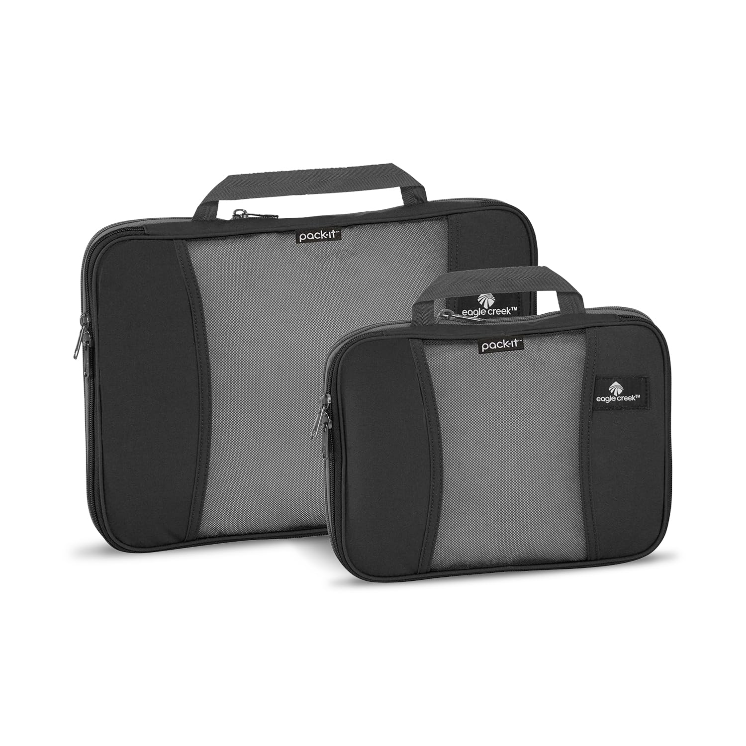 Eagle Creek Pack It Travel Organizer Set - 2 Pack Black, One Size - Perfect for Suitcase & Carry-On Luggage Organization