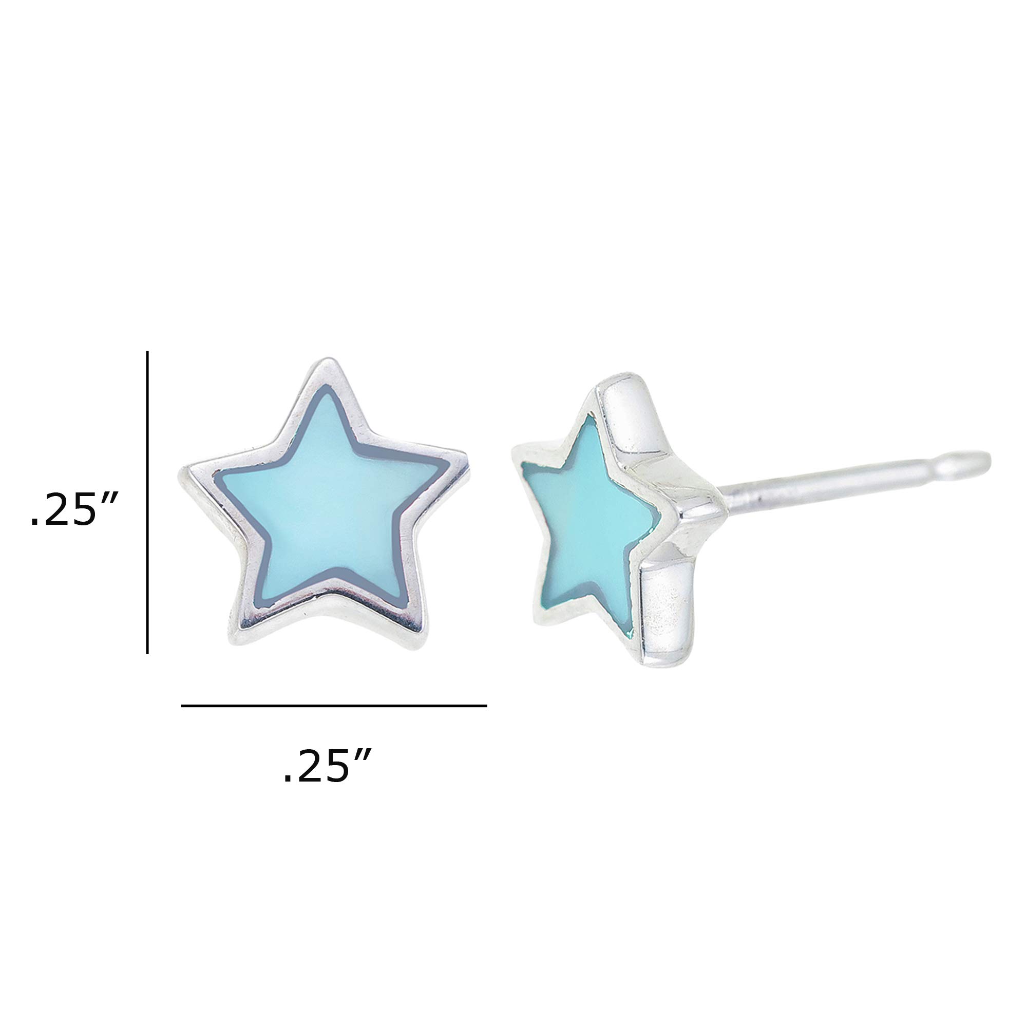 Boma Jewelry Sterling Silver Star Stud Earrings for Women - Dainty & Elegant Everyday Jewelry - Perfect for Gifts, Parties & Casual Wear