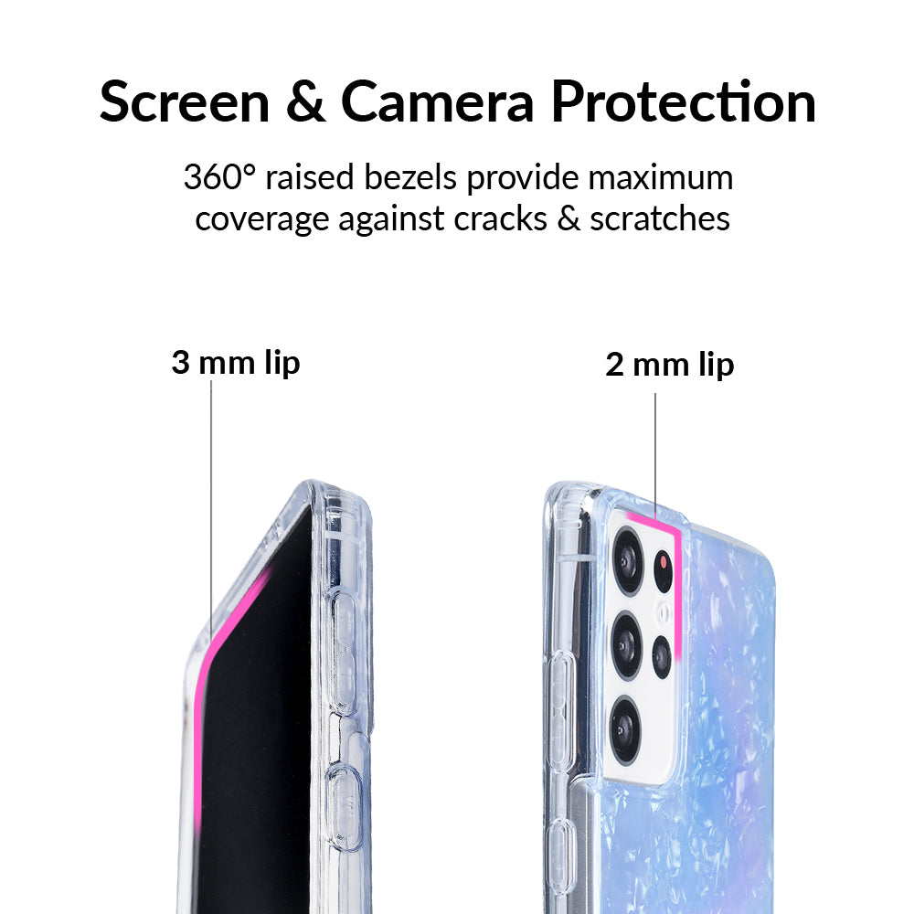 Blue Opal Quartz Samsung Phone Case - Protective & Stylish Cover for Galaxy S21/S22/S23 - Perfect for Everyday Use & Gifting