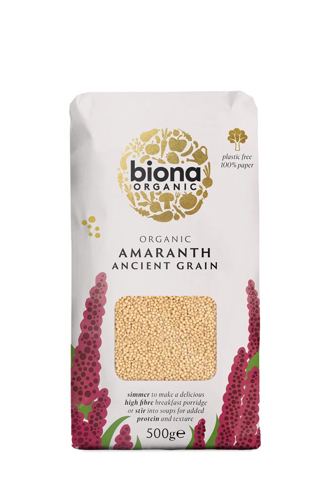 Biona Organic Amaranth Seeds 500g | Gluten-Free Superfood | Perfect for Smoothies, Baking & Healthy Breakfast