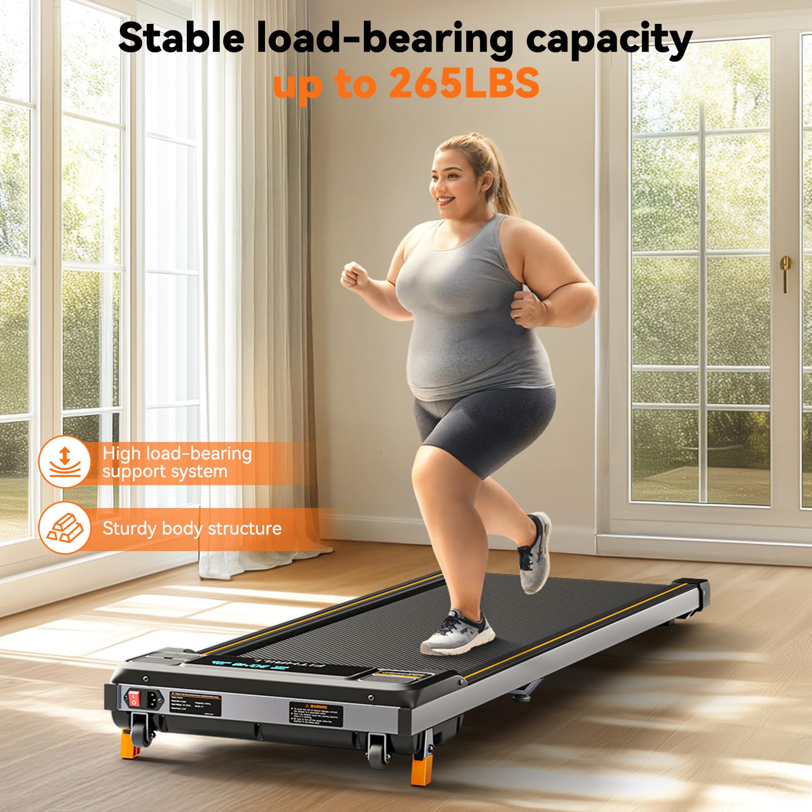 Under Desk Treadmill for Home Office - Portable Walking Pad with Incline, 3-in-1 Mini Treadmill for Walking, Jogging & Running - Compact 2.5HP Machine for Small Spaces - Perfect for Home Gym, Workouts & Remote Work Fitness