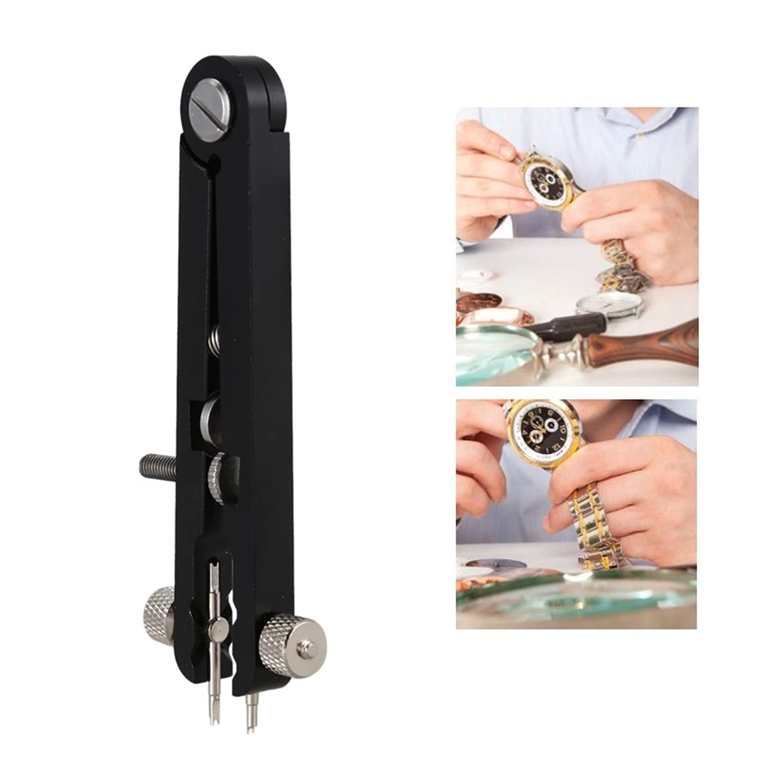 Professional YANGQI Watch Strap Remover Tool - V-Shaped Spring Bar Plier for Watchmakers | Durable Black Watch Band Adjuster | Perfect for Watch Repair, Maintenance & DIY Jewelry Projects