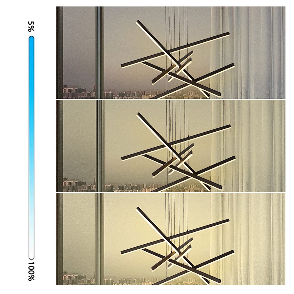 Artop 6-Light Dimmable LED Linear Pendant Chandelier - Modern Adjustable Height Black Light Fixture for Kitchen Island, Dining Room, Living Room, Office & Restaurant | Perfect for Contemporary Spaces & Commercial Lighting