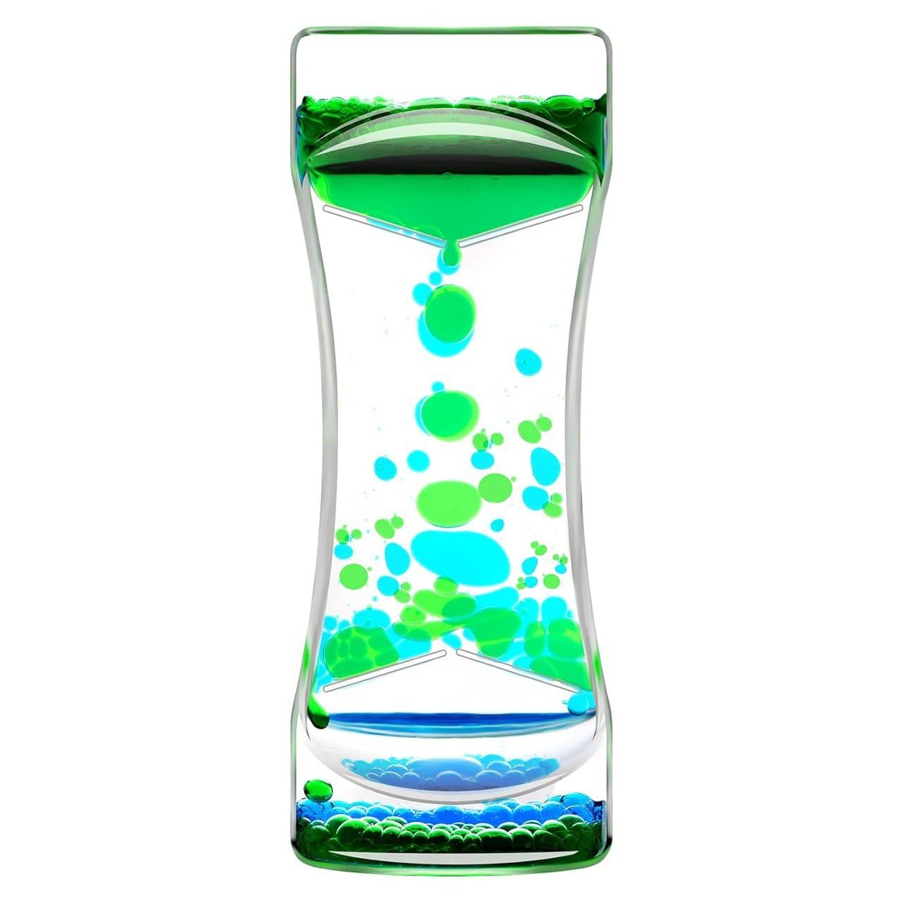 Liquid Motion Bubbler Toy - Colorful Hourglass Timer with Mesmerizing Droplet Movement | Sensory Play for Kids & Adults | Relaxing Desk Decor for Office, Bedroom, Kitchen, Bathroom | Stress Relief & Focus Aid