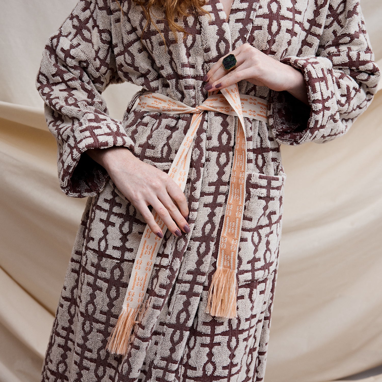 Amata Soft & Absorbent Towelling Robe with Clove Scent - Perfect for Spa, Bath, and Relaxation at Home
