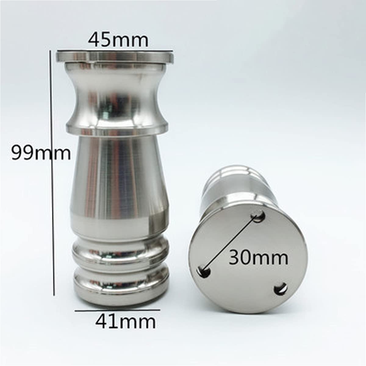 Adjustable Aluminum Alloy Cabinet Feet 100mm - Heavy Duty Furniture Legs for Bathroom Vanity, TV Stand & Sofa - Brushed Nickel Finish (1pc) - Perfect for Leveling Uneven Floors & Modern Home Decor