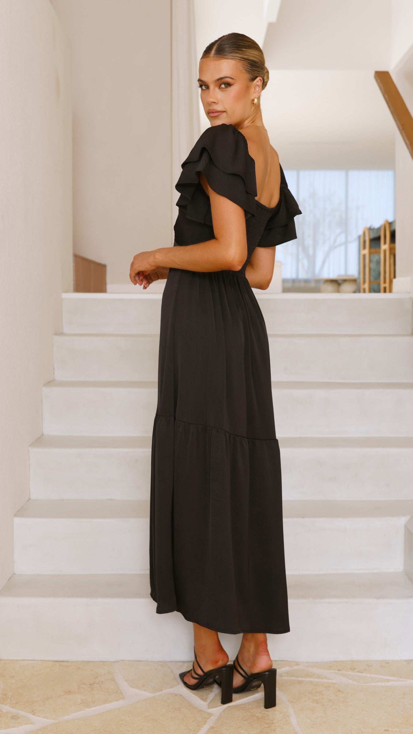 Averianna Women's Black Maxi Dress - Elegant Long Flowy Summer Dress for Beach, Vacation & Casual Wear