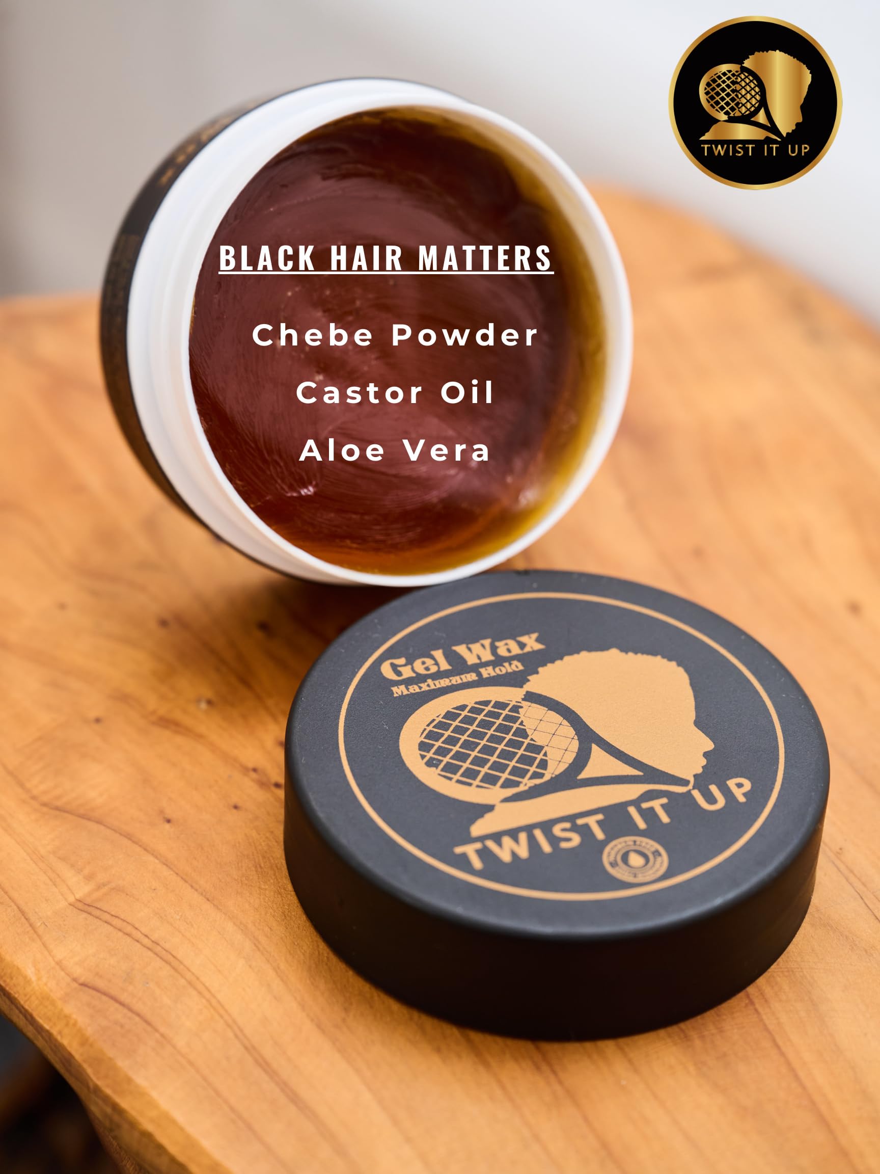 Twist It Up Hair Styling Gel Wax for Dreadlocks, Braids, Edges & Natural Curls - Strong Hold Pomade for Twist Outs & Waves - Perfect for Daily Styling & Protective Hairstyles