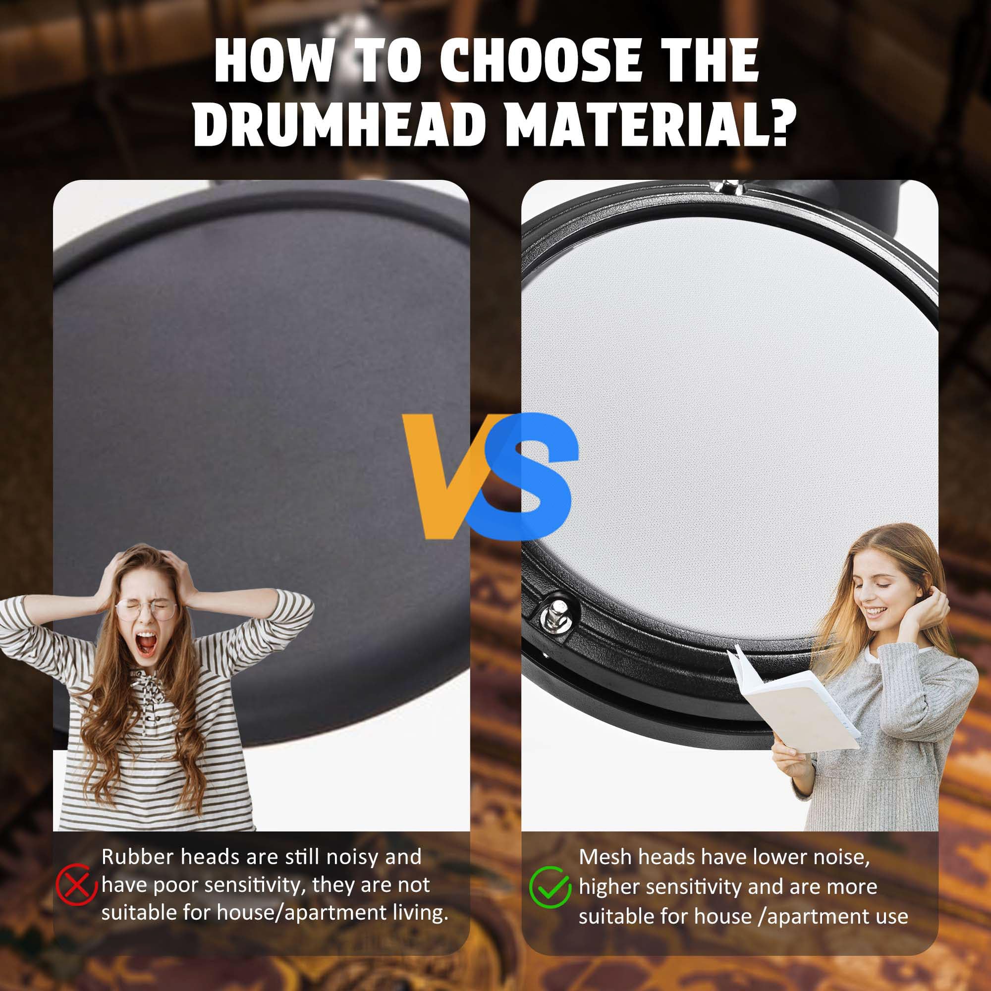 AW Electric Drum Set for Adults - 8