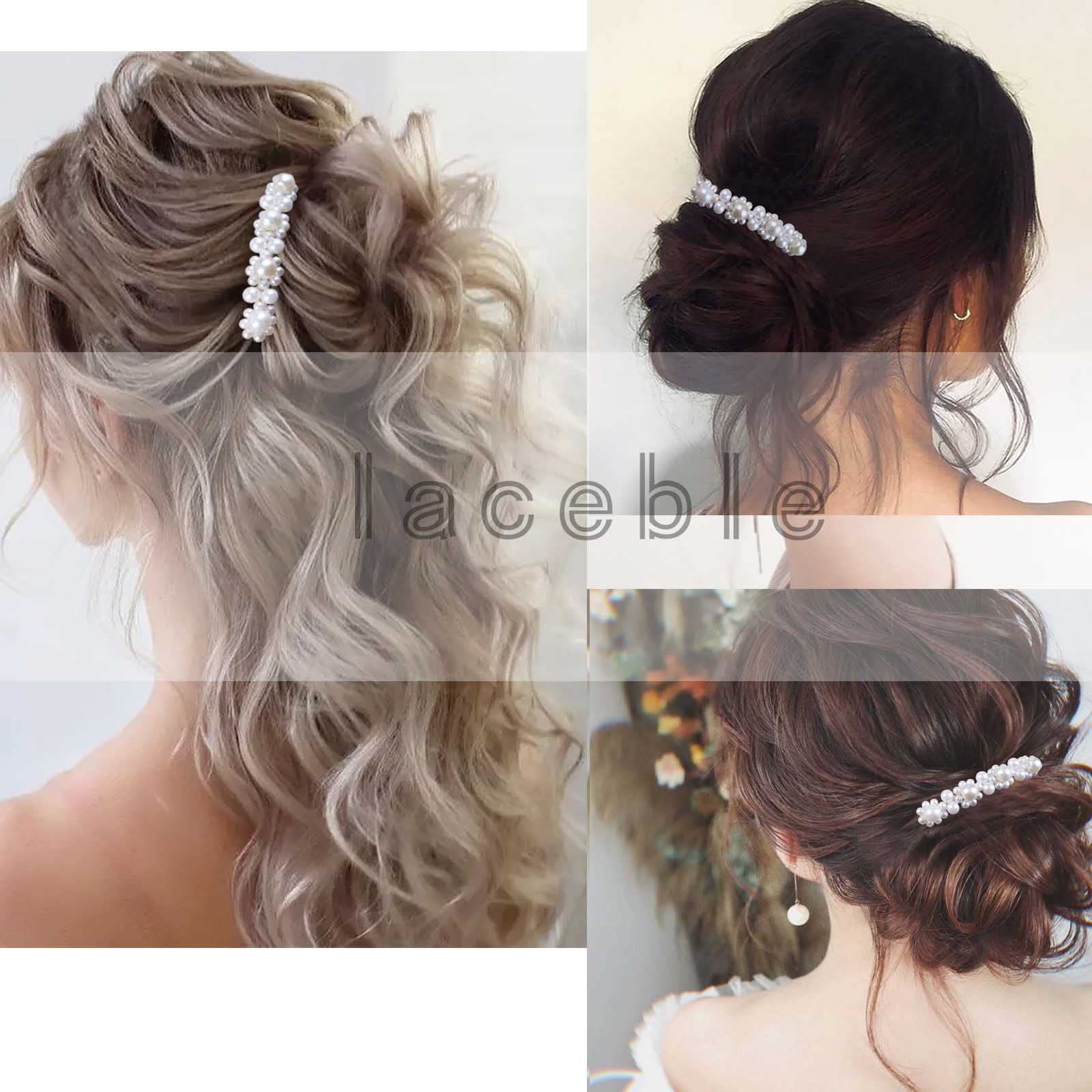 Vintage French Pearl Bridal Hair Comb - Elegant Side Hairpiece for Women & Girls | Wedding, Prom, Bridal Shower, and Special Occasion Accessory