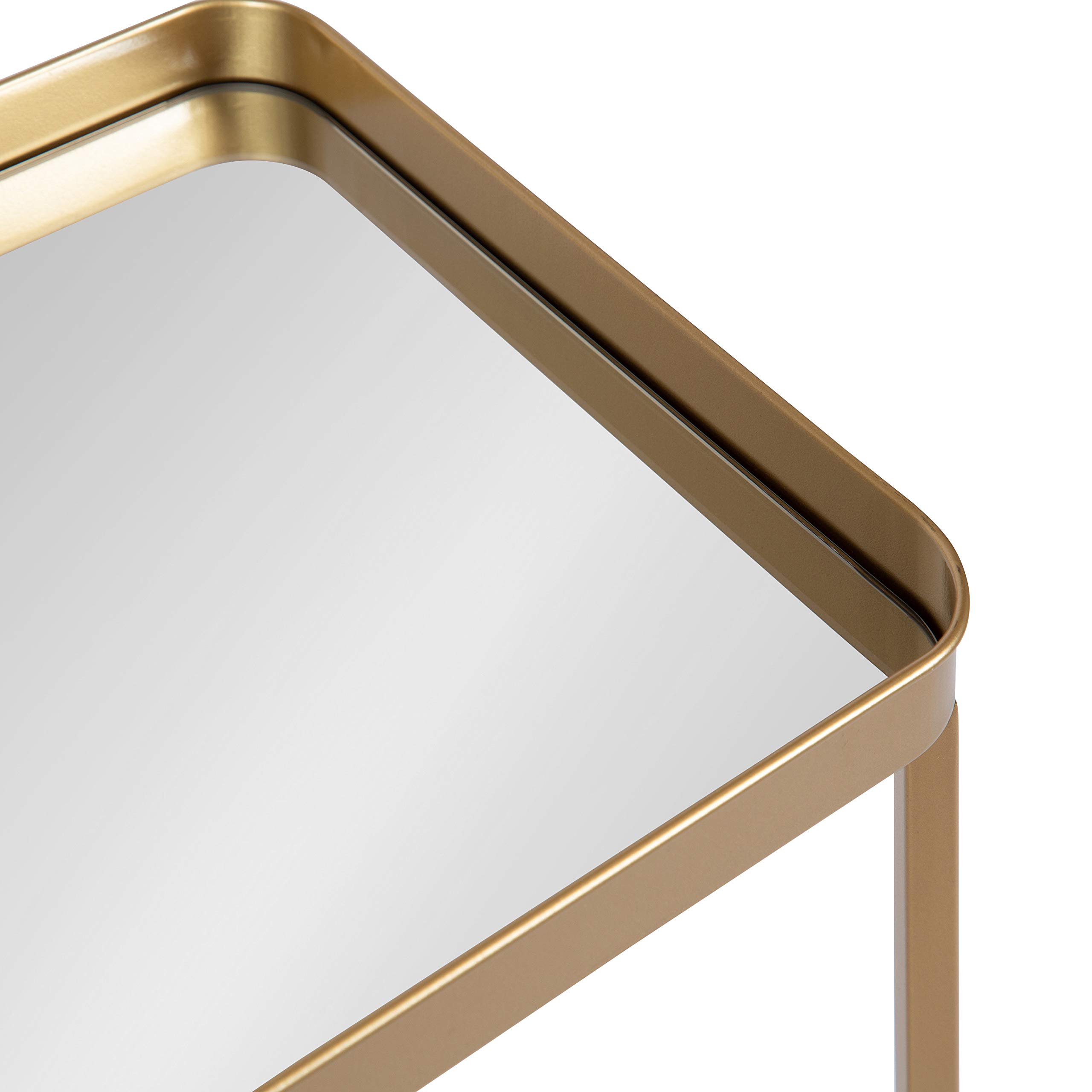 Kate & Laurel Celia Modern Gold Mirrored Tray Side Table - 18