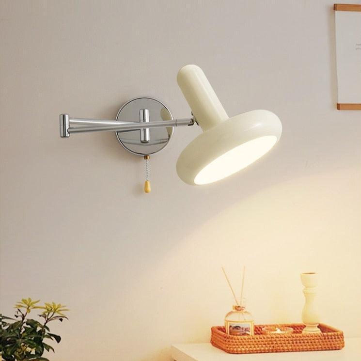 Vintage White Capsule Wall Lamp - Retro Style LED Sconce Light for Bedroom, Living Room & Hallway Decor
