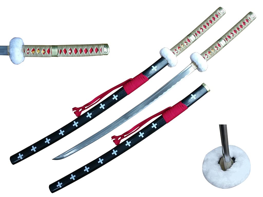 Premium Anime One Piece Zoro Katana - 1045 Carbon Steel Full Tang Samurai Sword for Cosplay, Halloween & Collectibles (Multiple Styles Available) - Perfect for Cosplay Events, Halloween Costumes & Anime Enthusiasts